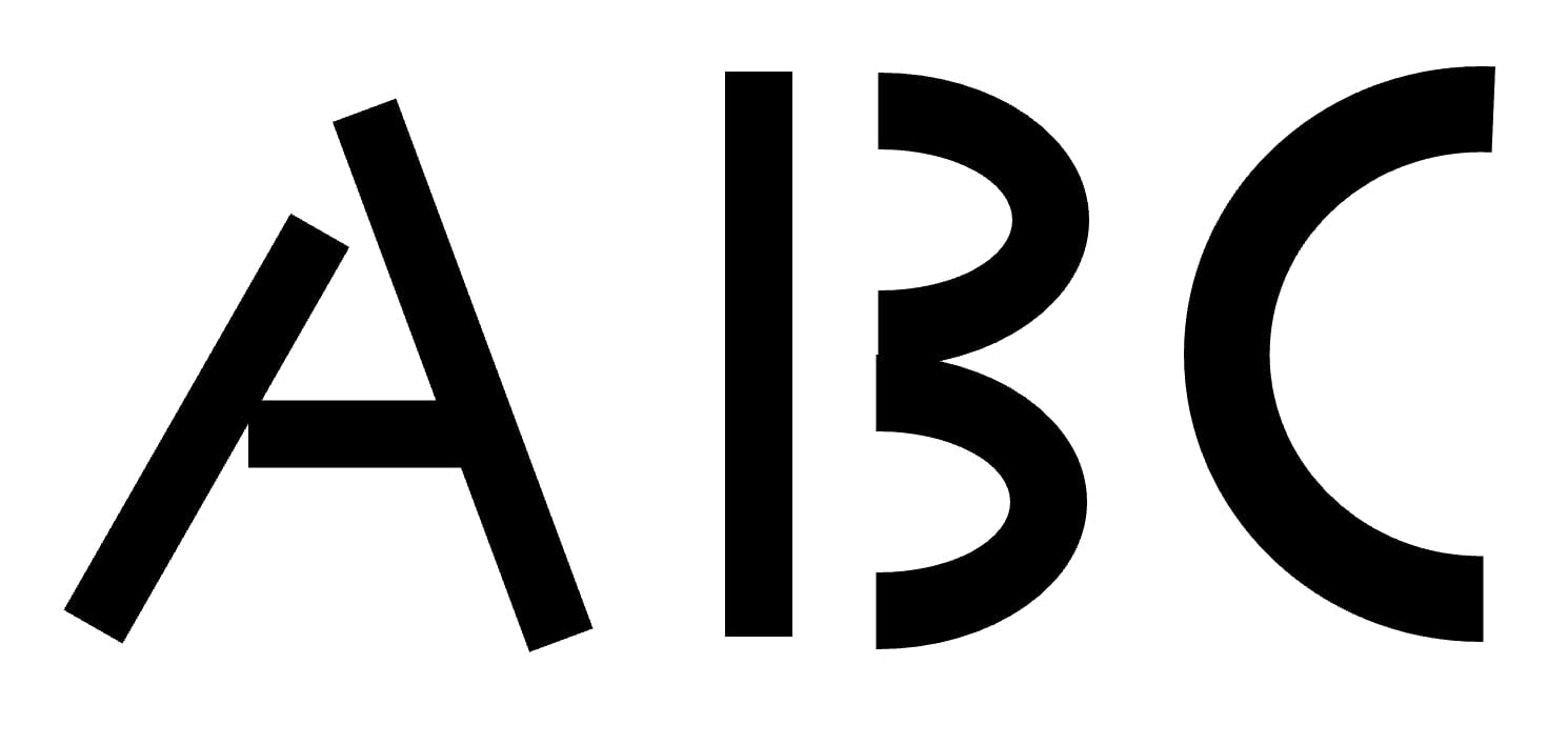 Die Buchstaben "A", "B" und "C" in Fettdruck auf hellem Grund.