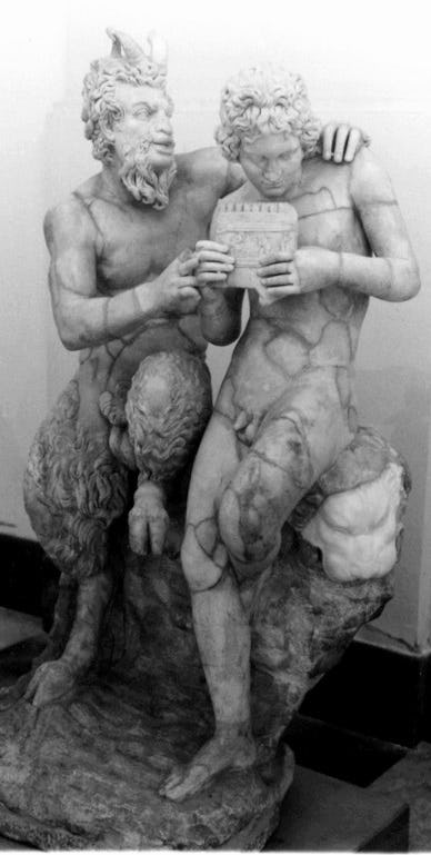 Skulptur von Pan und Daphnis ca. 100 v. Chr.